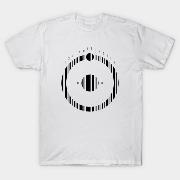 Dr Manhattan Bar Code (BLACK) T-Shirt by awskky